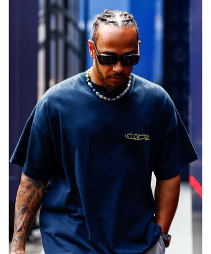 T-shirt CD AND LEWIS HAMILTON, coupe oversize Jersey de coton blanc