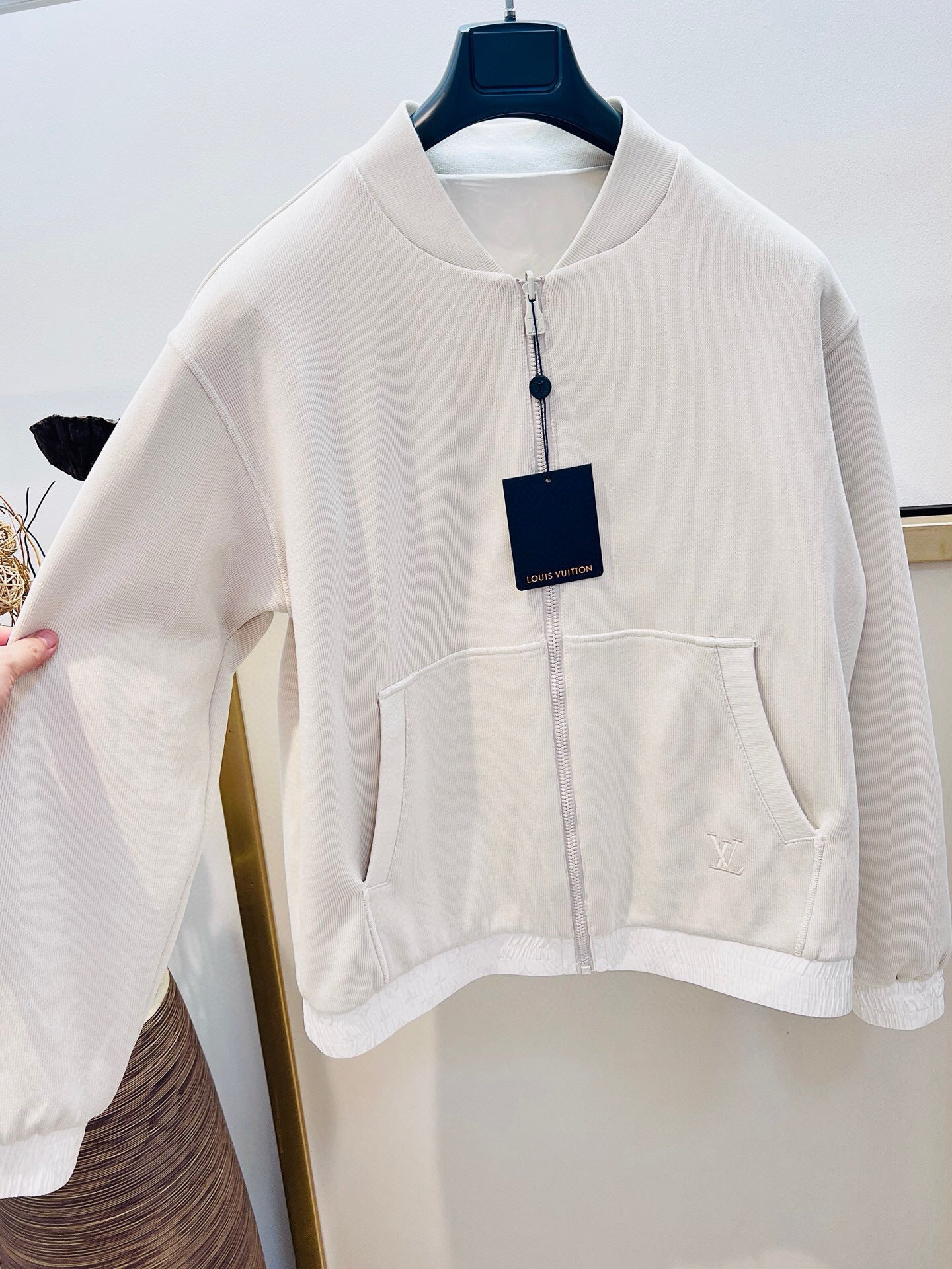 Bomber léger réversible Monogram blanc lv