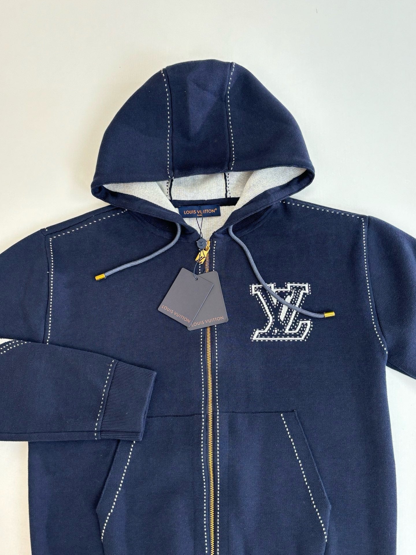 Sweat capuche motif Zippee Intarsia Lv 10/10 📦⚡️🚚 bleu nuit