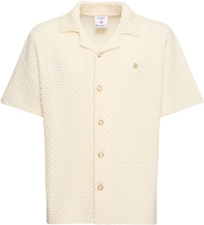 Chemise Blanc cassé en tricot texture Casa