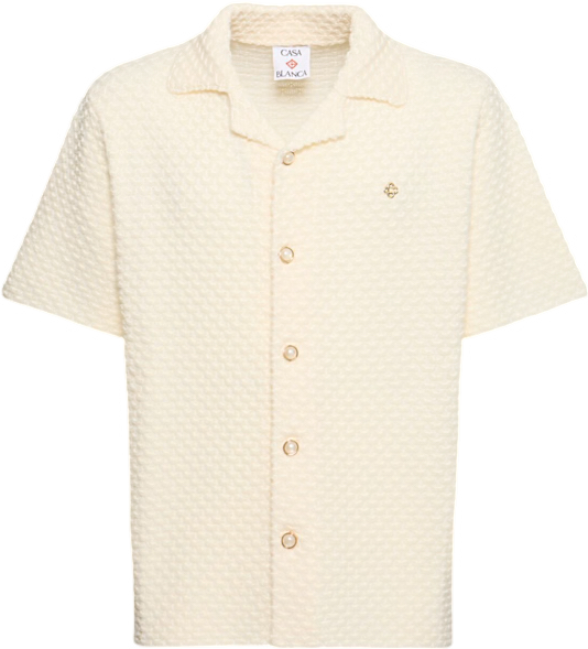 Chemise Blanc cassé en tricot texture Casa