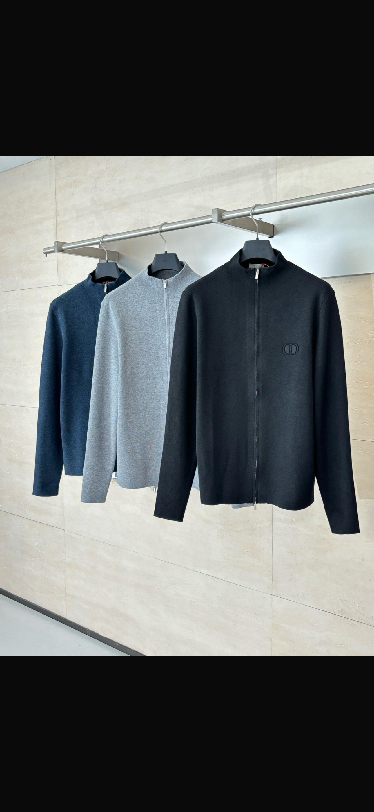 Cardigan CD Oblique brodé CD 10/10 gris