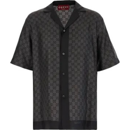 ENSEMBLE CHEMISE EN SOIE AVEC GG BLACK