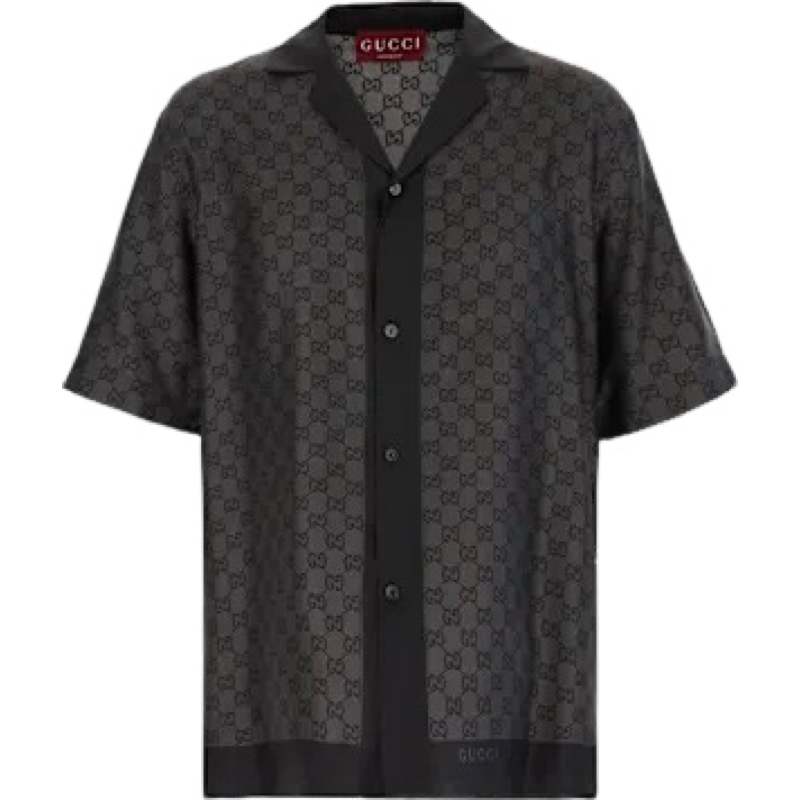 ENSEMBLE CHEMISE EN SOIE AVEC GG BLACK