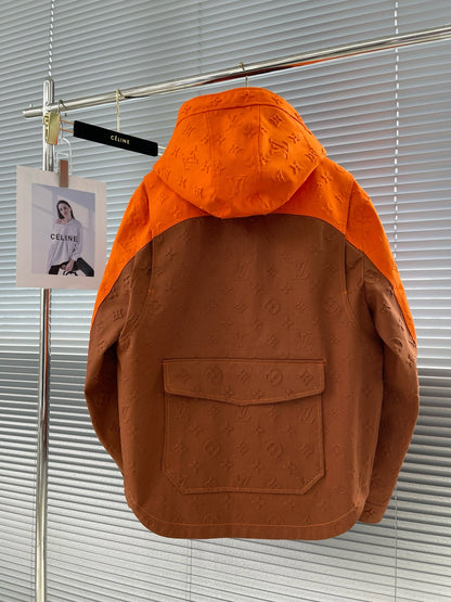 Veste en jean marron lv monogram 10/10