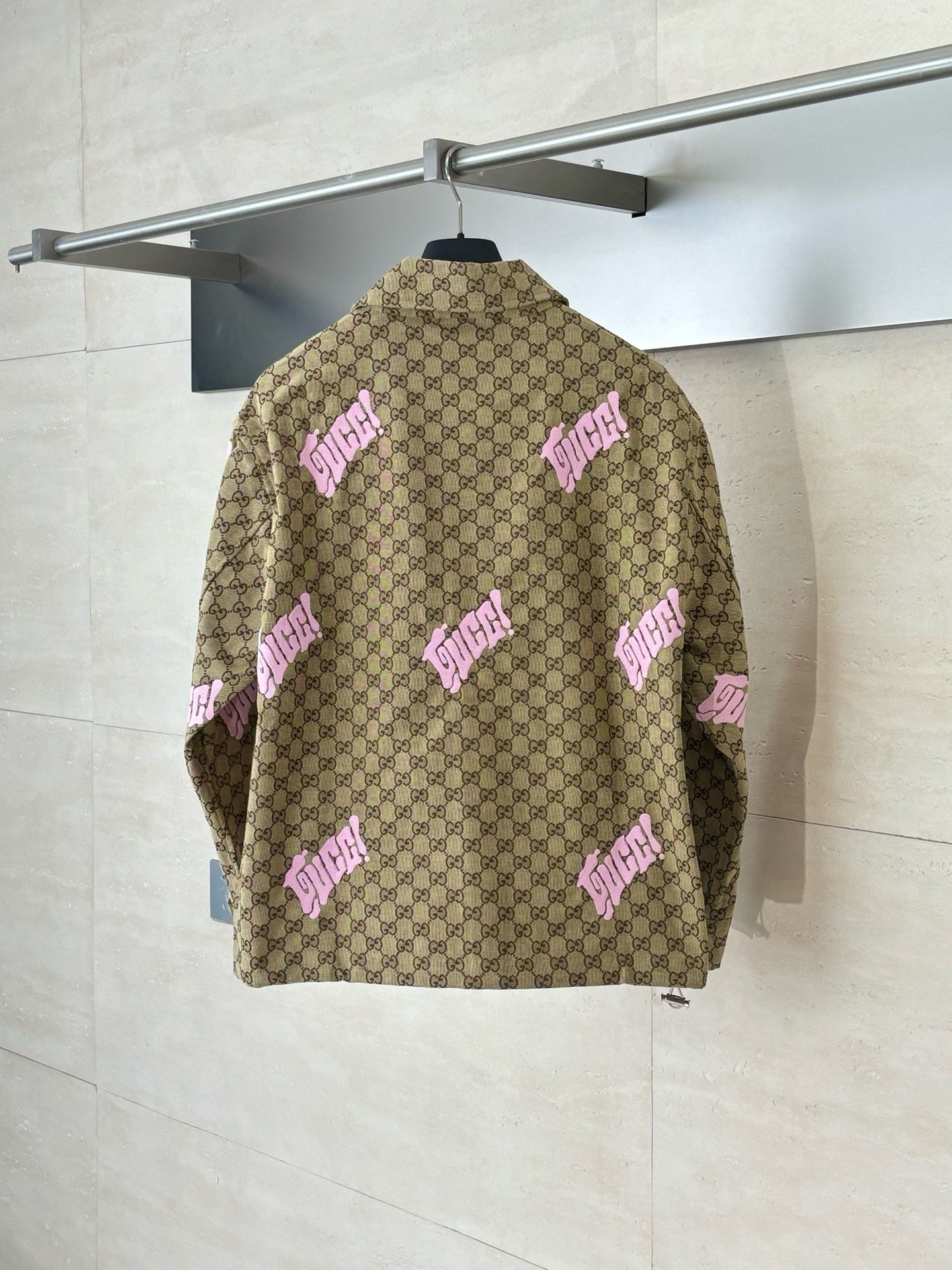 Veste en toile en mélange de lin avec broderie GG