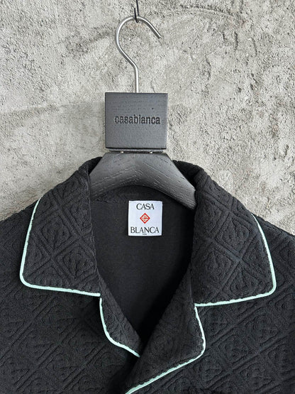 Chemise Casa  - MONOGRAM JACQUARD TOWELLING SHORT SLEEVE SHIRT