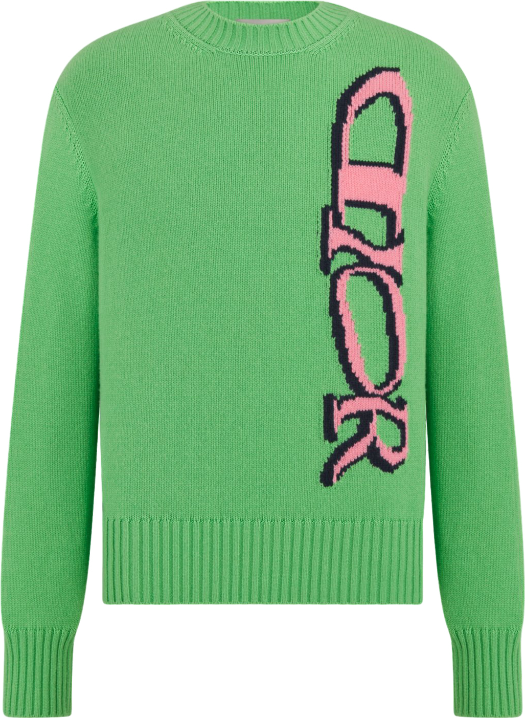 Pull CD AND LEWIS HAMILTON Intarsia de laine vierge et cachemire verts