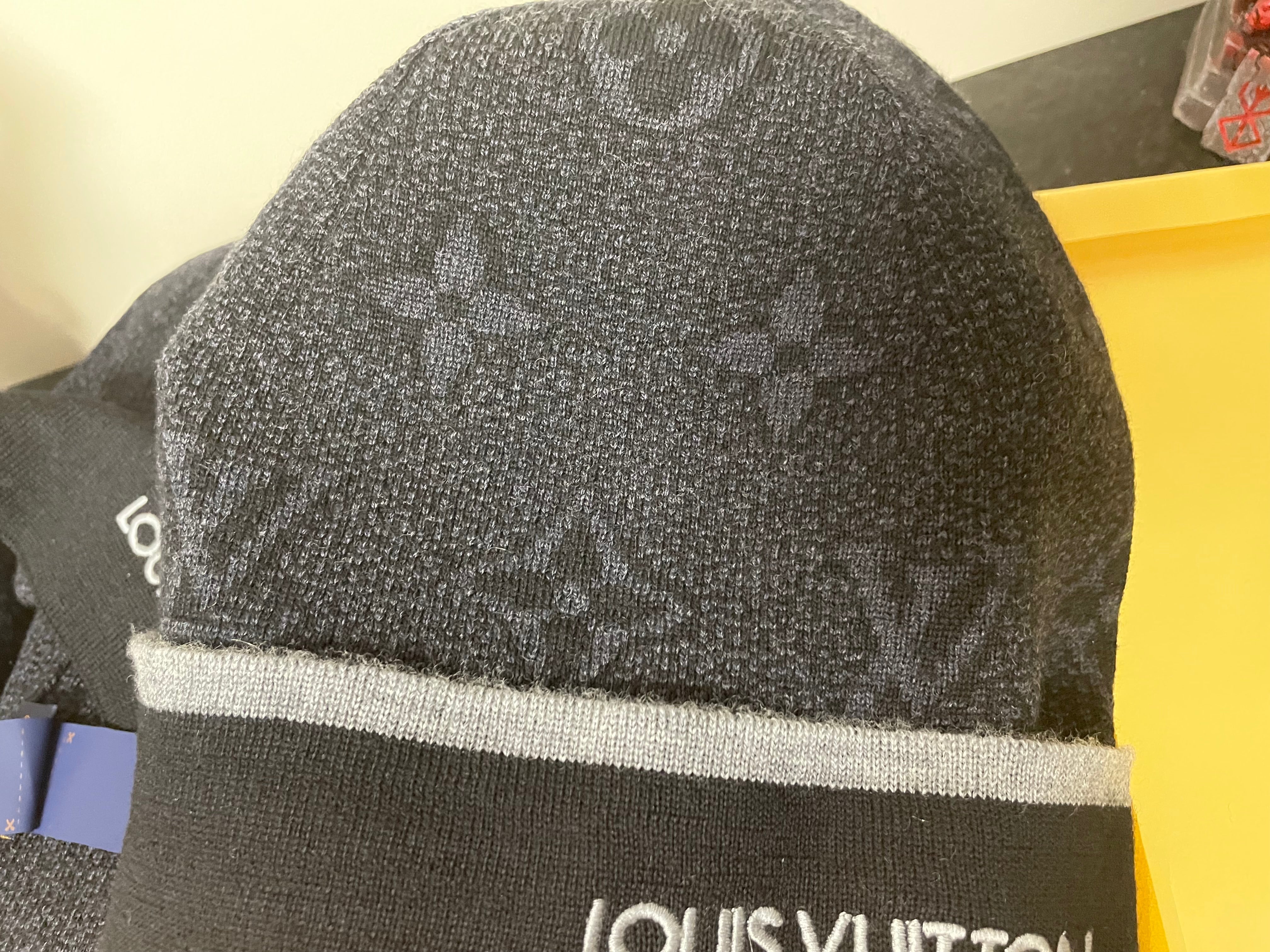 LV BLACK Beanie + RECEIPT