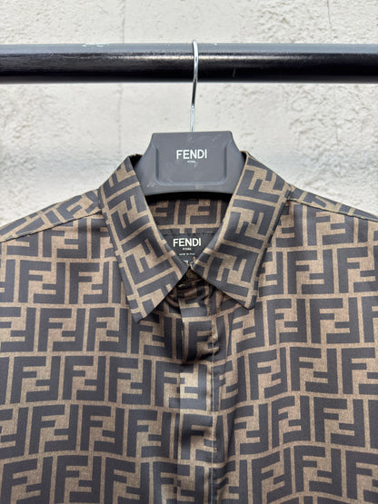 Chemise soie marron FF