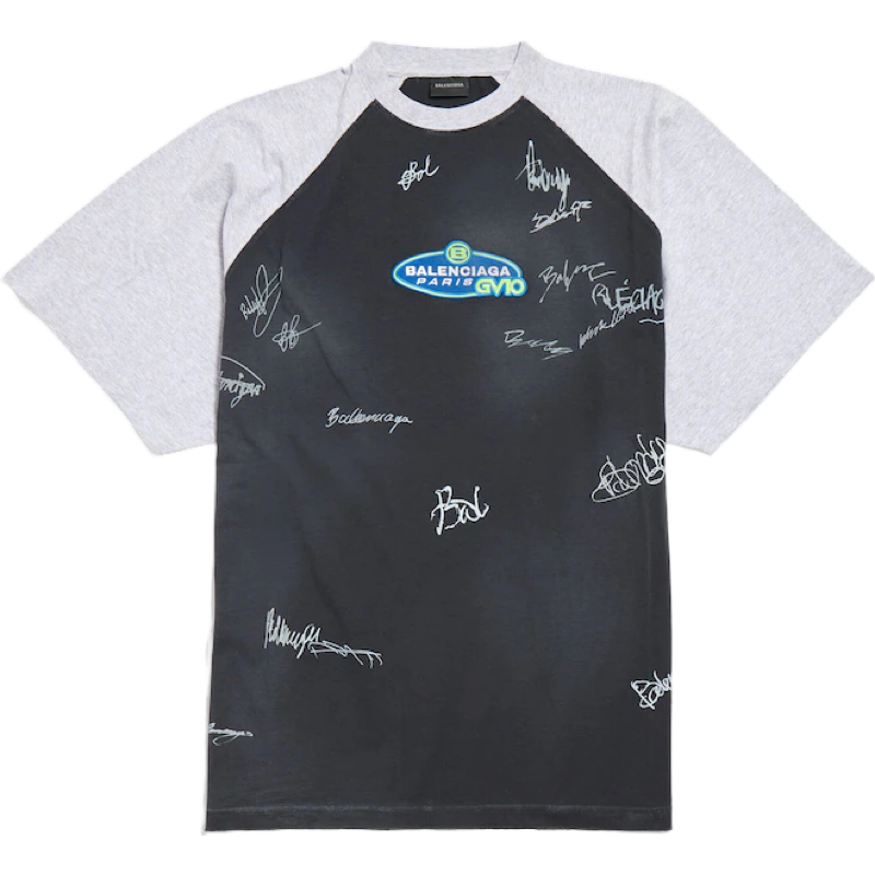 T-SHIRT À MANCHES RAGLAN BANANA OVERSIZE POUR HOMME EN BLANC EFFET SALI/BLEU BLCG