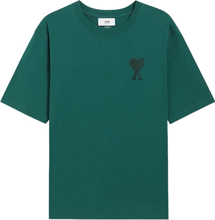 T-shirt vert à petit logo ami de cœur vert foncé