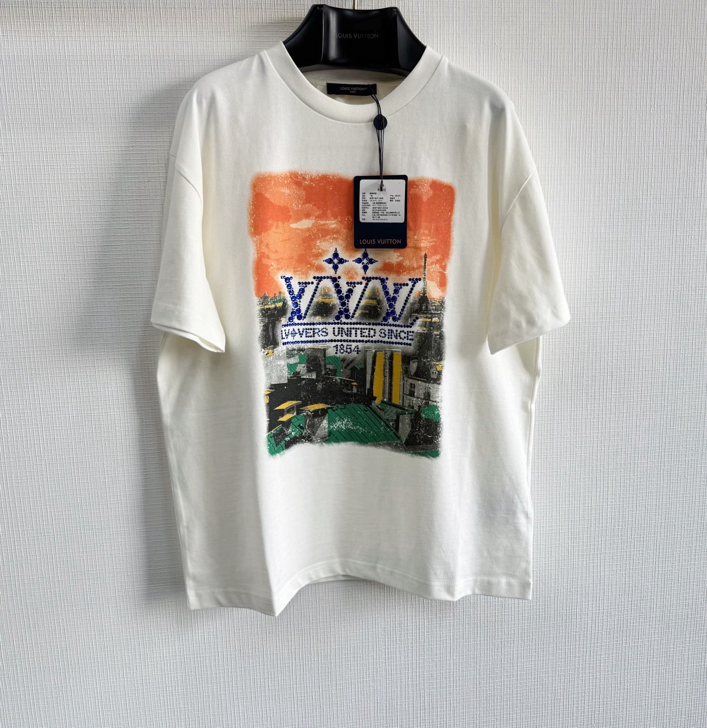 Tee-shirt lv  graphique ornementé en coton