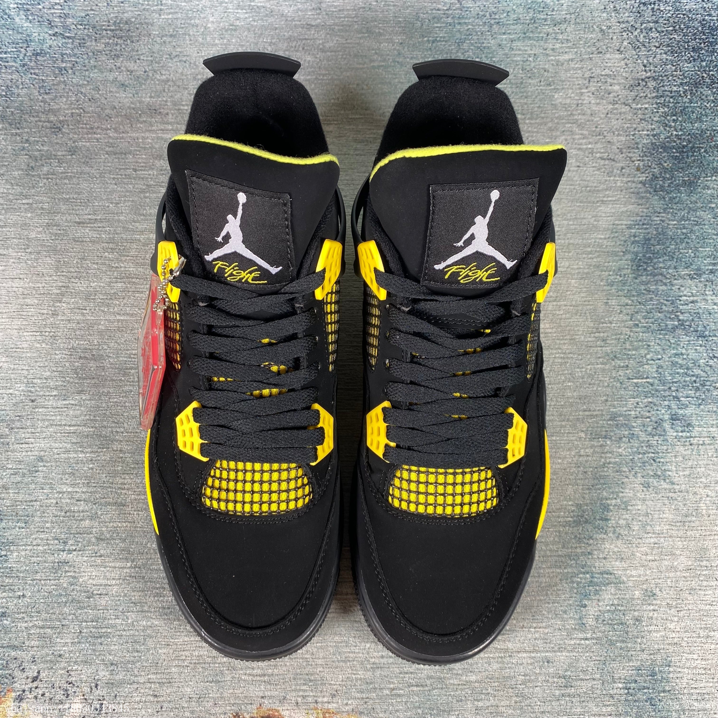 AJ4 Jordan 4 Retro black yellow 1:1 STOCK