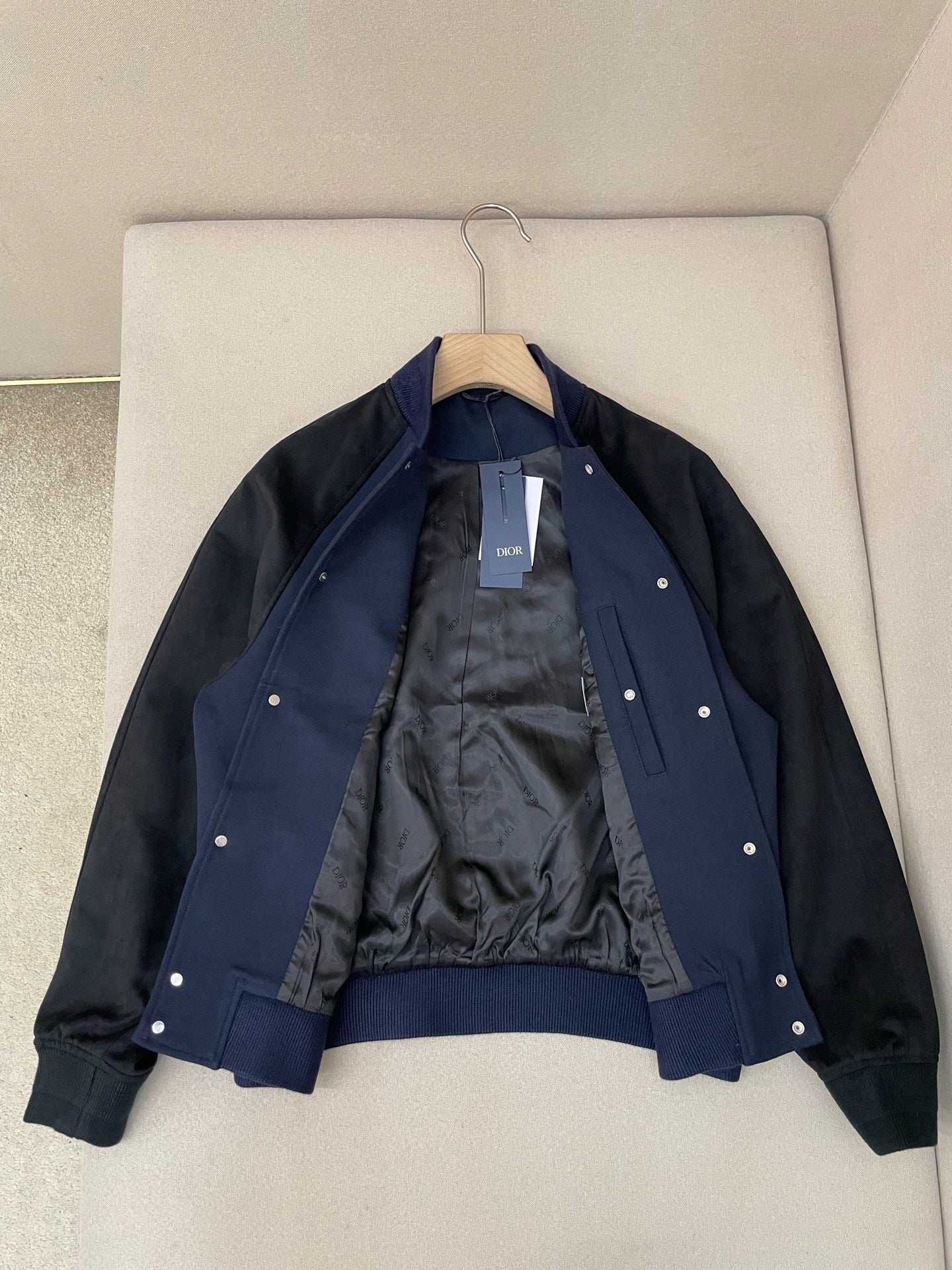 Blouson CD Varsity cuir d’agneau