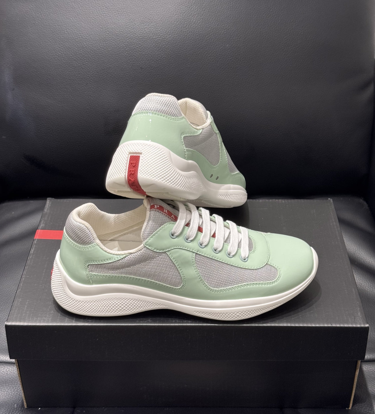 Sneakers Prd America ´ s Cup  Green Pastels    tissu bike lisse 10/10 V3S