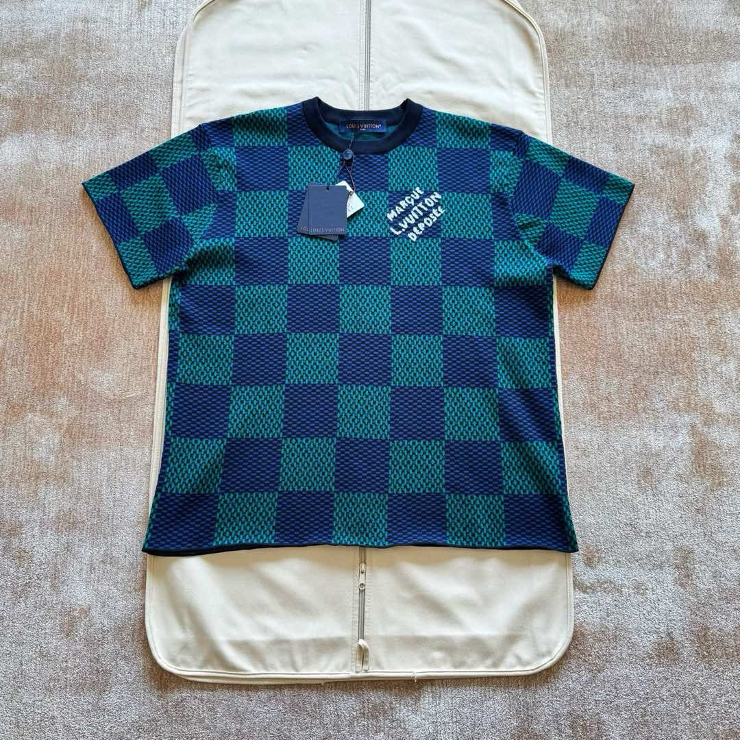 T shirt lv maille damier