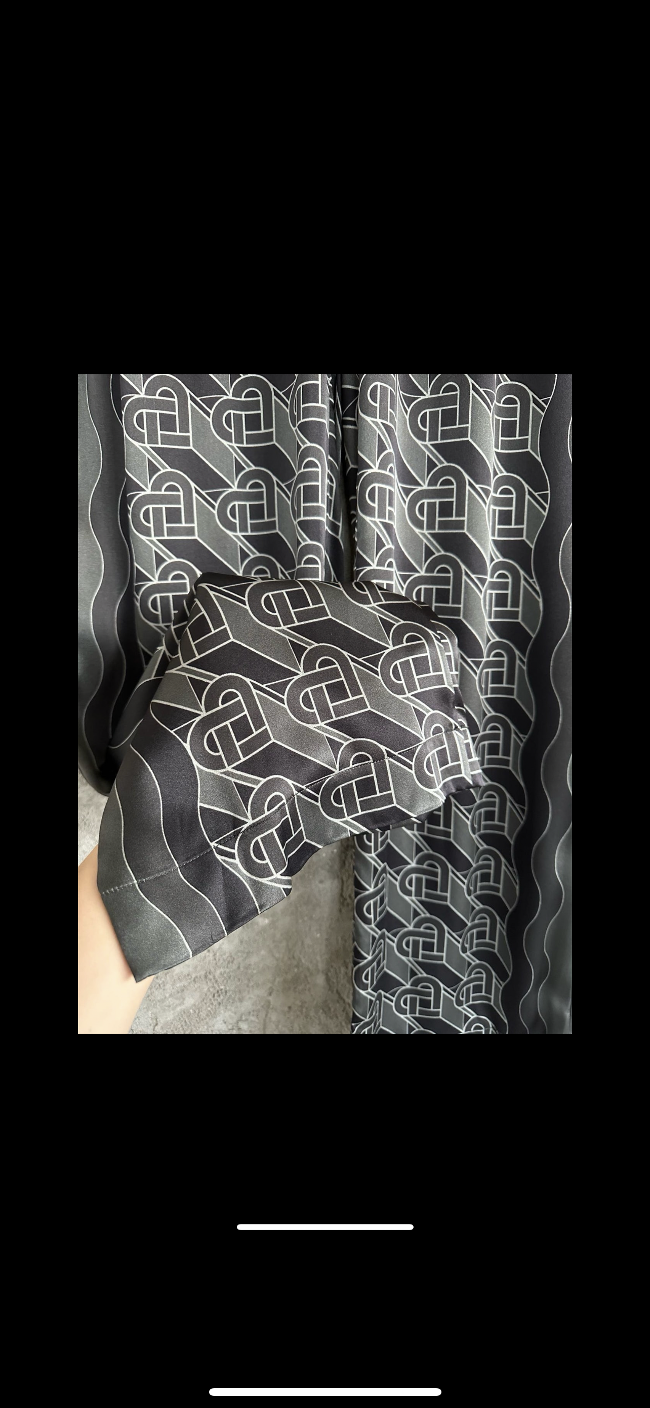 Casa B black silk shirt/pants