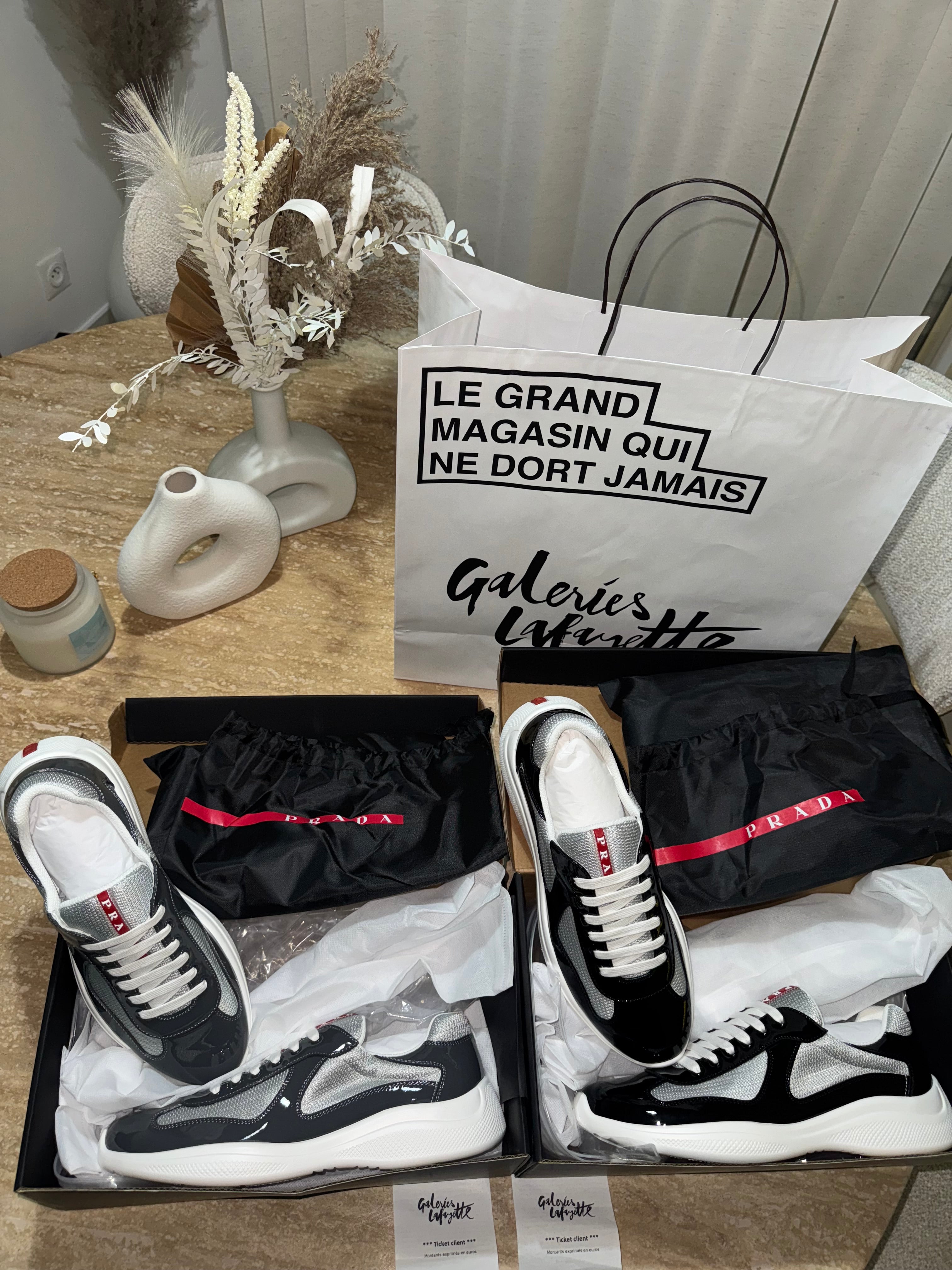 Sneakers Prd America ´ s Cup  noir et blanc  tissu bike lisse 10/10