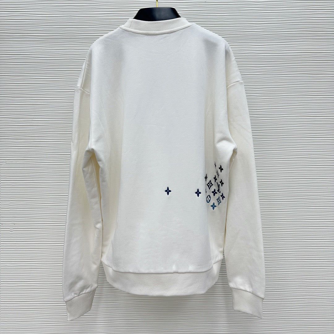 Sweat brodé en coton lv