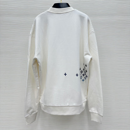 Sweat brodé en coton lv