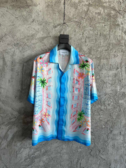 Casa ensemble chemise le plongeon soie