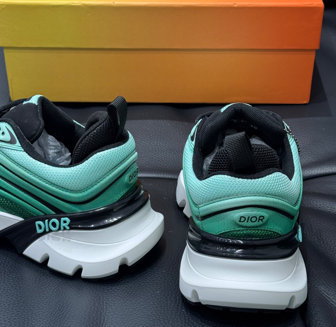 Sneaker B44 Blade CD AND LEWIS HAMILTON – ÉDITION LIMITÉE ET NUMÉROTÉE Maille technique vert gradient et tissu technique vert gradien