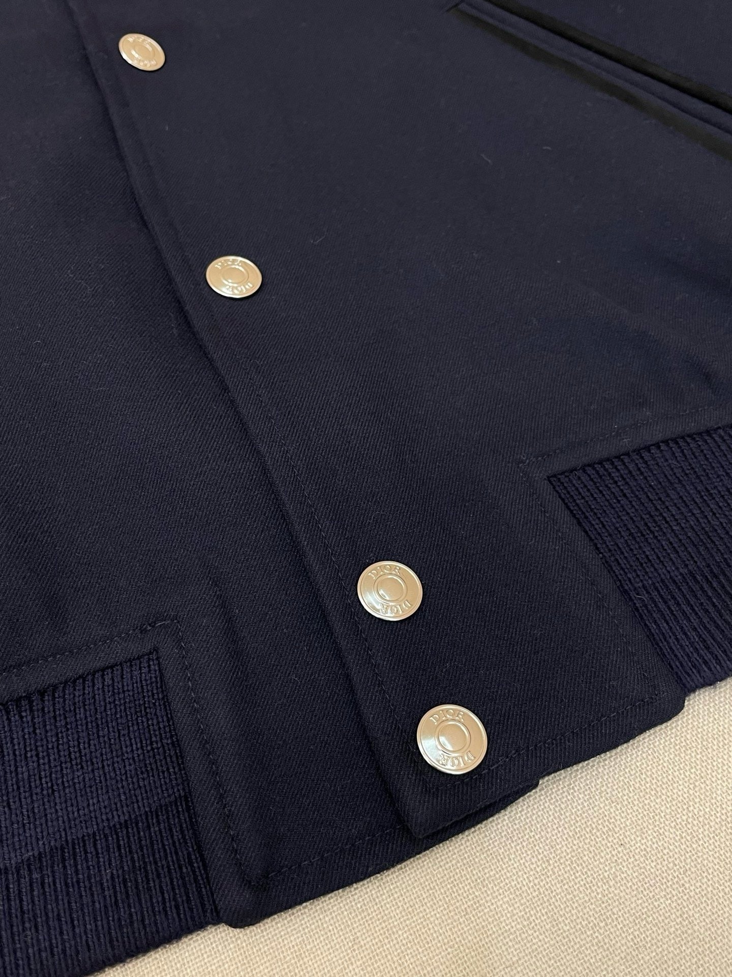 Blouson CD Varsity cuir d’agneau