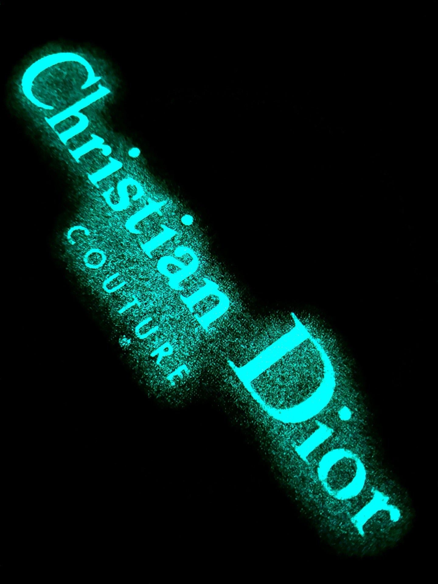 T shirt Cd Couture réactions obscure néon bleu