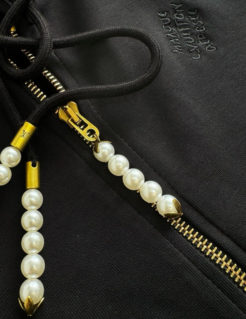 Sweatshirt mit LV-Jersey-Stickerei