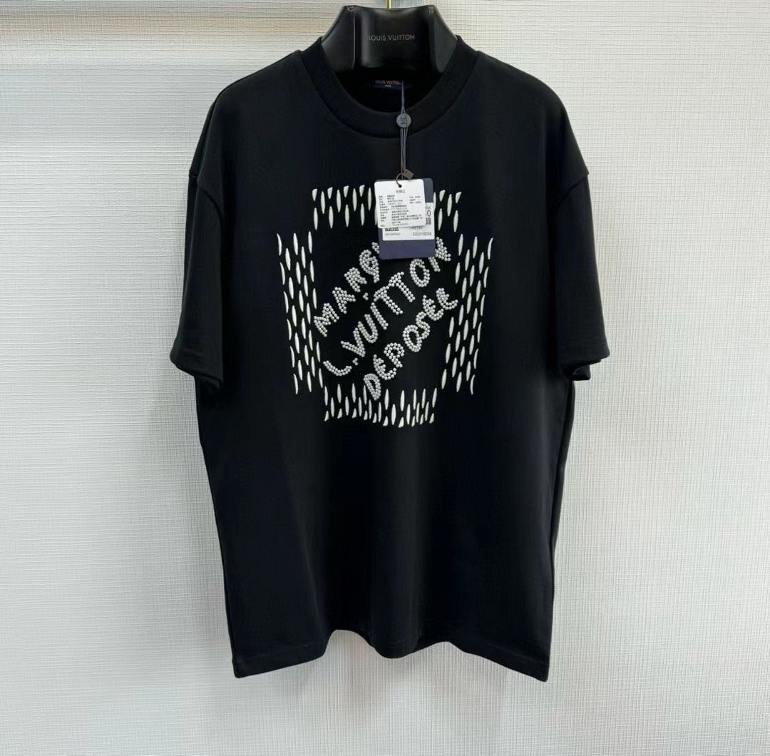 Embroidered signature cotton T-shirt