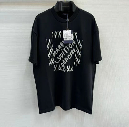 Embroidered signature cotton T-shirt