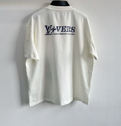 Tee-shirt lv  graphique ornementé en coton