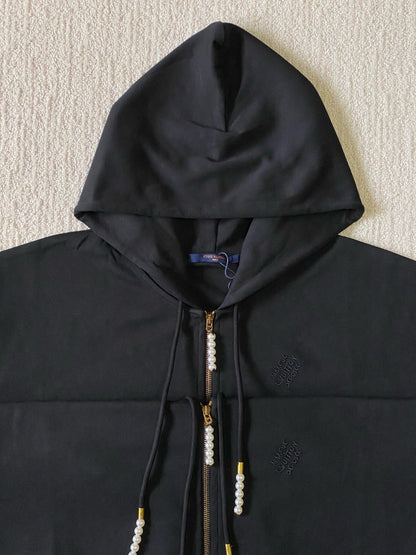 Sweatshirt mit LV-Jersey-Stickerei