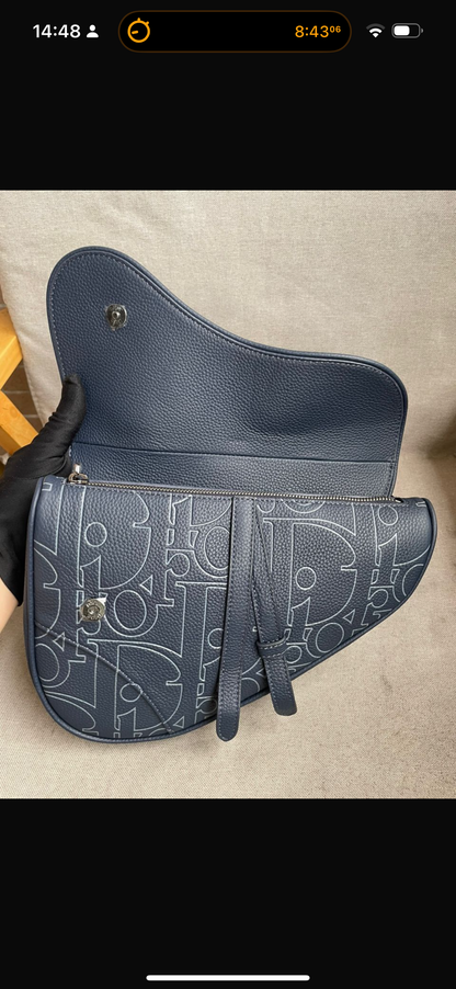 Sac saddle bleu  10/10 facture
