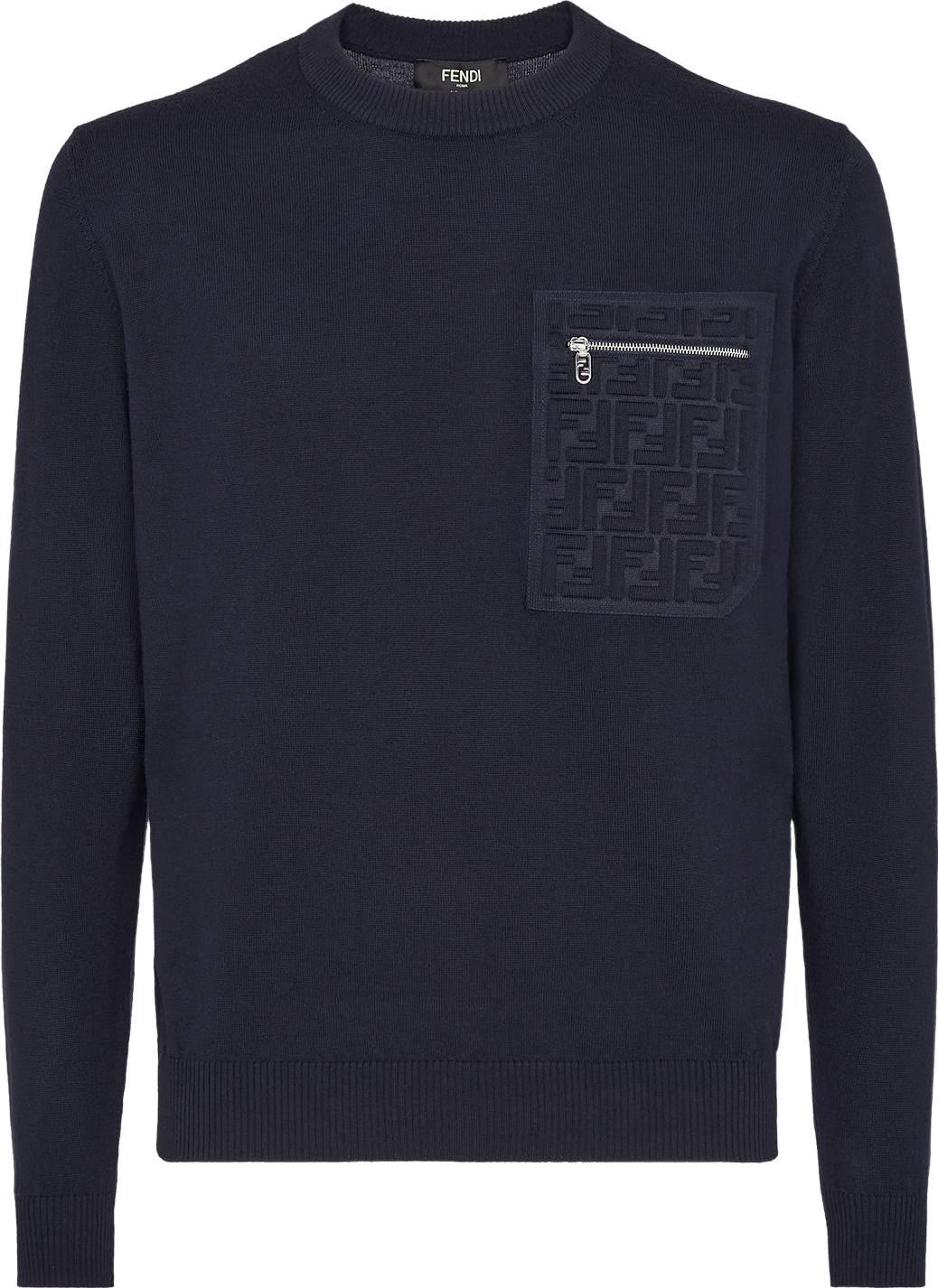 Pull en laine bleu marine FF 10/10