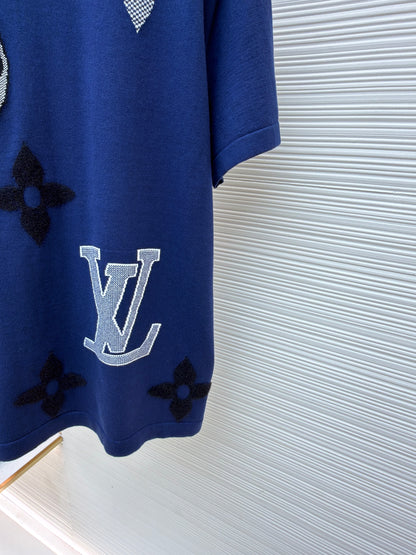 Tee shirt Monogram maille à col rond 10/10