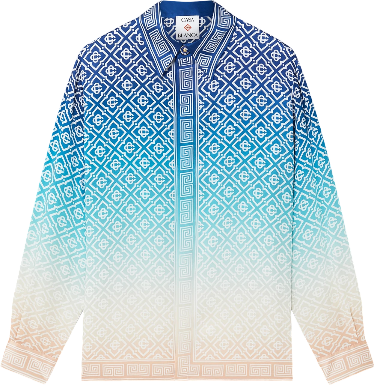 Casa JACQUARD GRADIENT SILK SHIRT