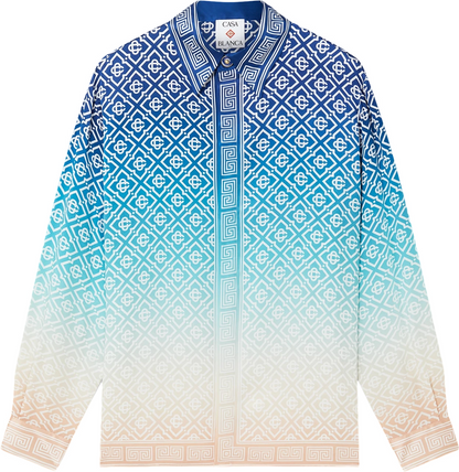 Casa JACQUARD GRADIENT SILK SHIRT