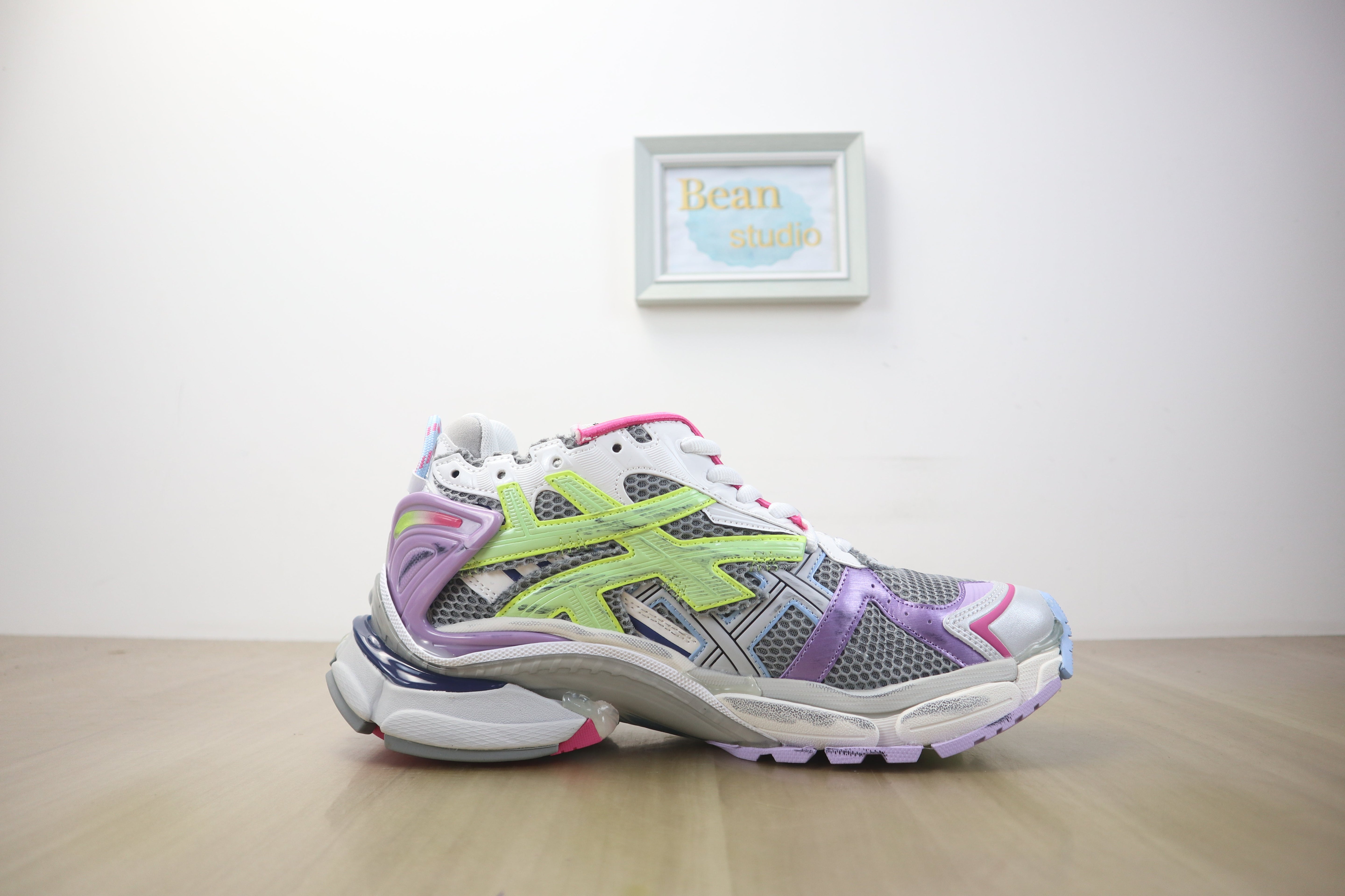 Blncg Runner violet fluo jaune facture