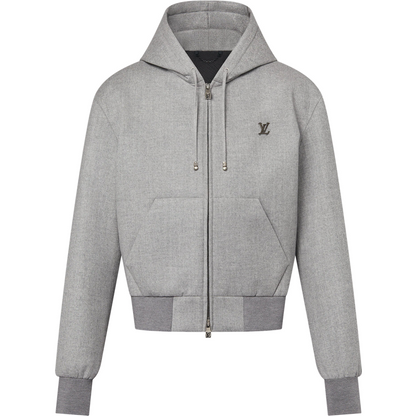 Lv Blouson à capuche habillé en laine technique