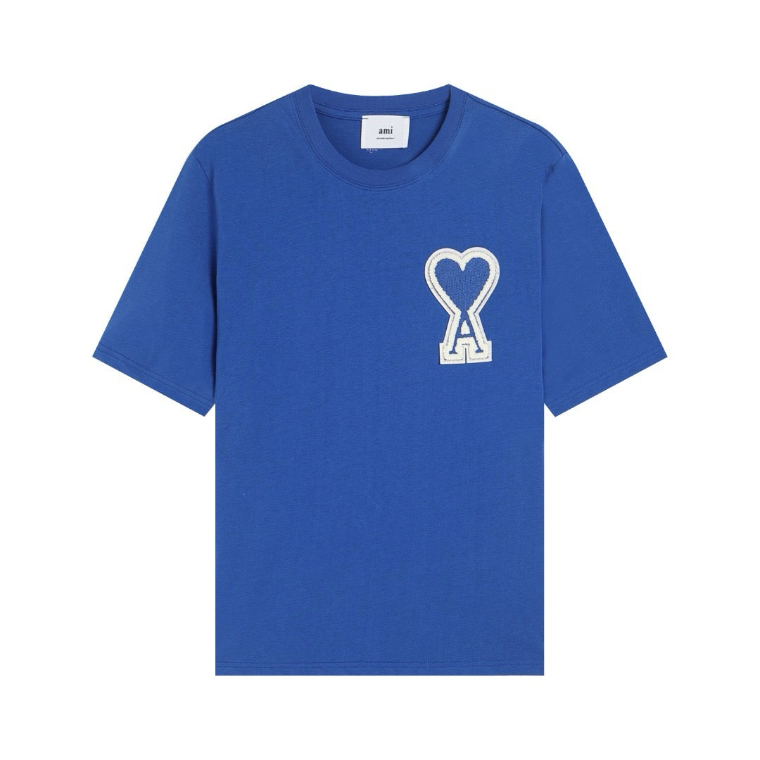 T-shirt bleu à logo ami de cœur bleu
