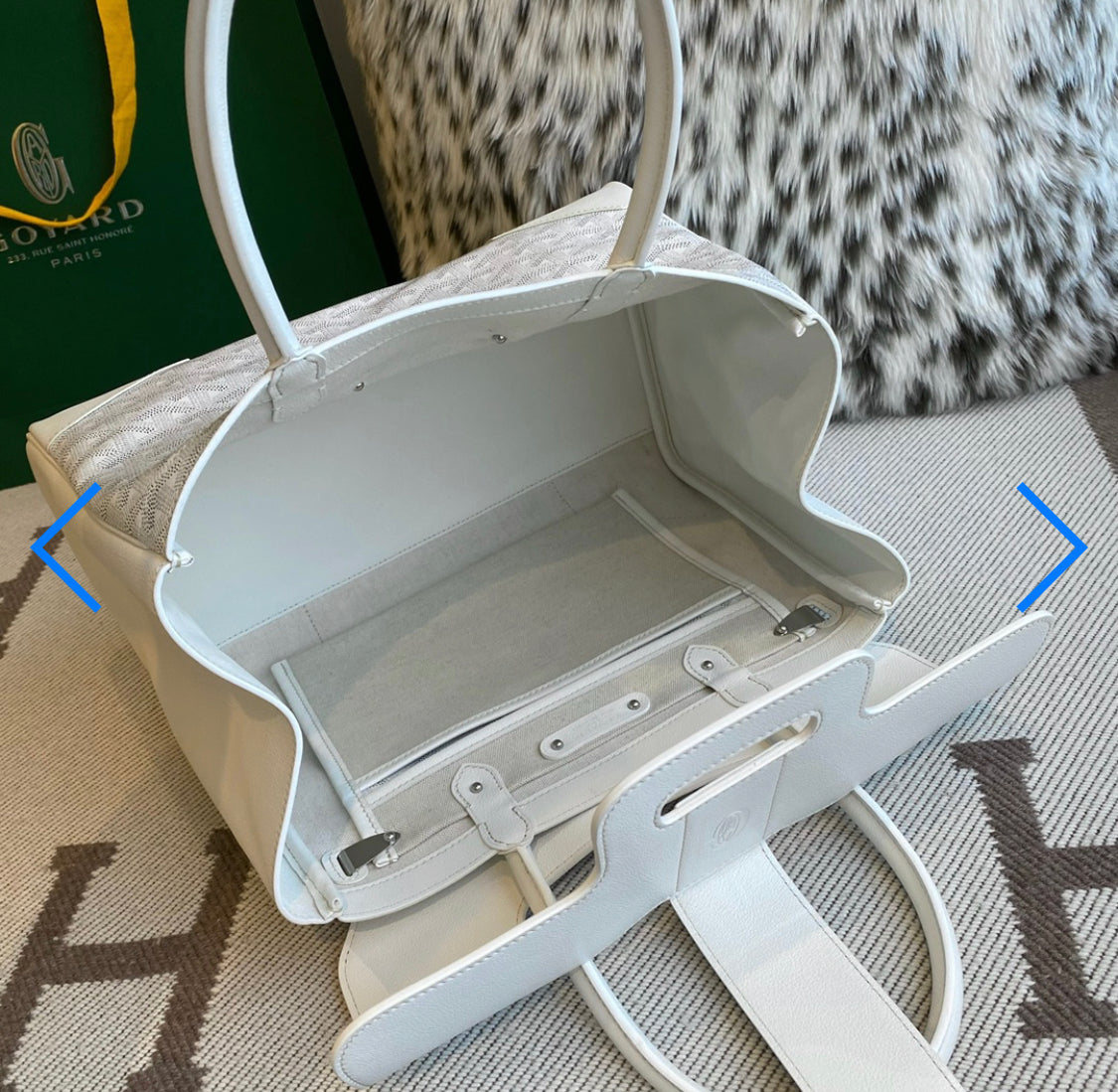Sac cabas Saigon white facture