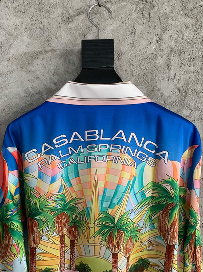 CHEMISE CASA PSYCHADELIC CUBAN COLLAR SILK SHIRT