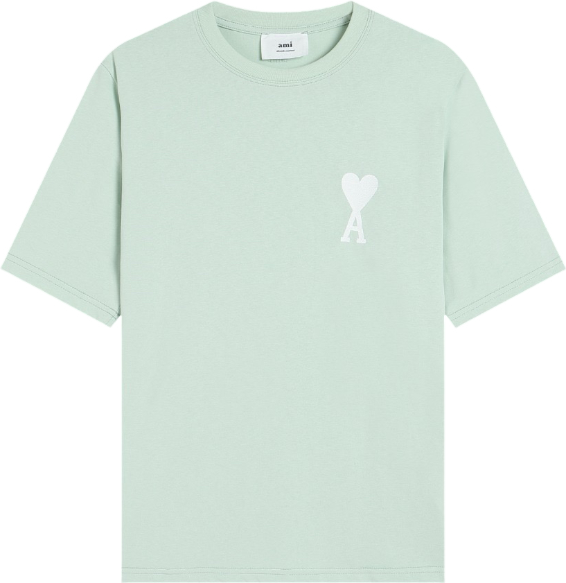 T-shirt vert à logo ami de cœur pastels