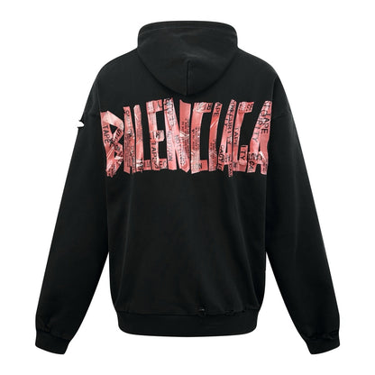 Hoodie zippé Blncg Security tape