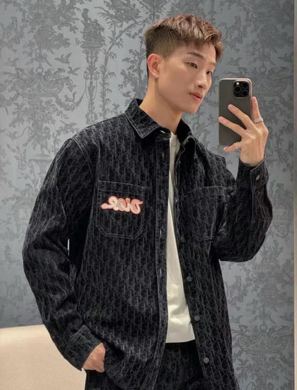 Surchemise CD AND KAWS Denim de coton mélangé bleu 10/10