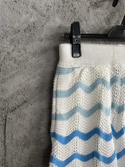 Wavy Gradient Crochet Shorts
