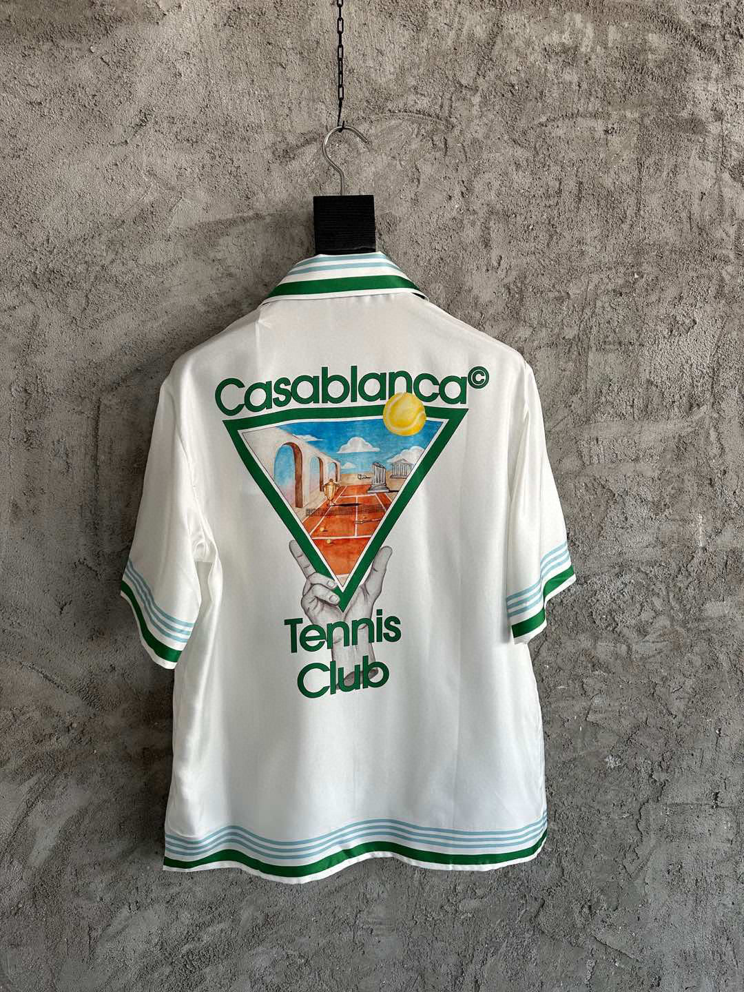 METAPHYSICAL TENNIS ICON SHORT SLEEVE SILK SHIRT ensemble