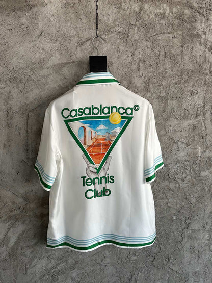 METAPHYSICAL TENNIS ICON SHORT SLEEVE SILK SHIRT ensemble